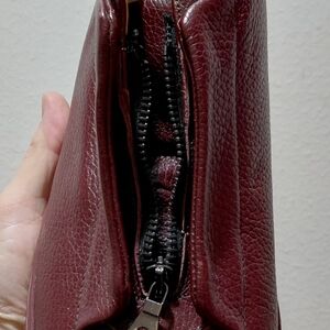 YLATI Burgundy Leather High Top Sneakers Italy Sz11